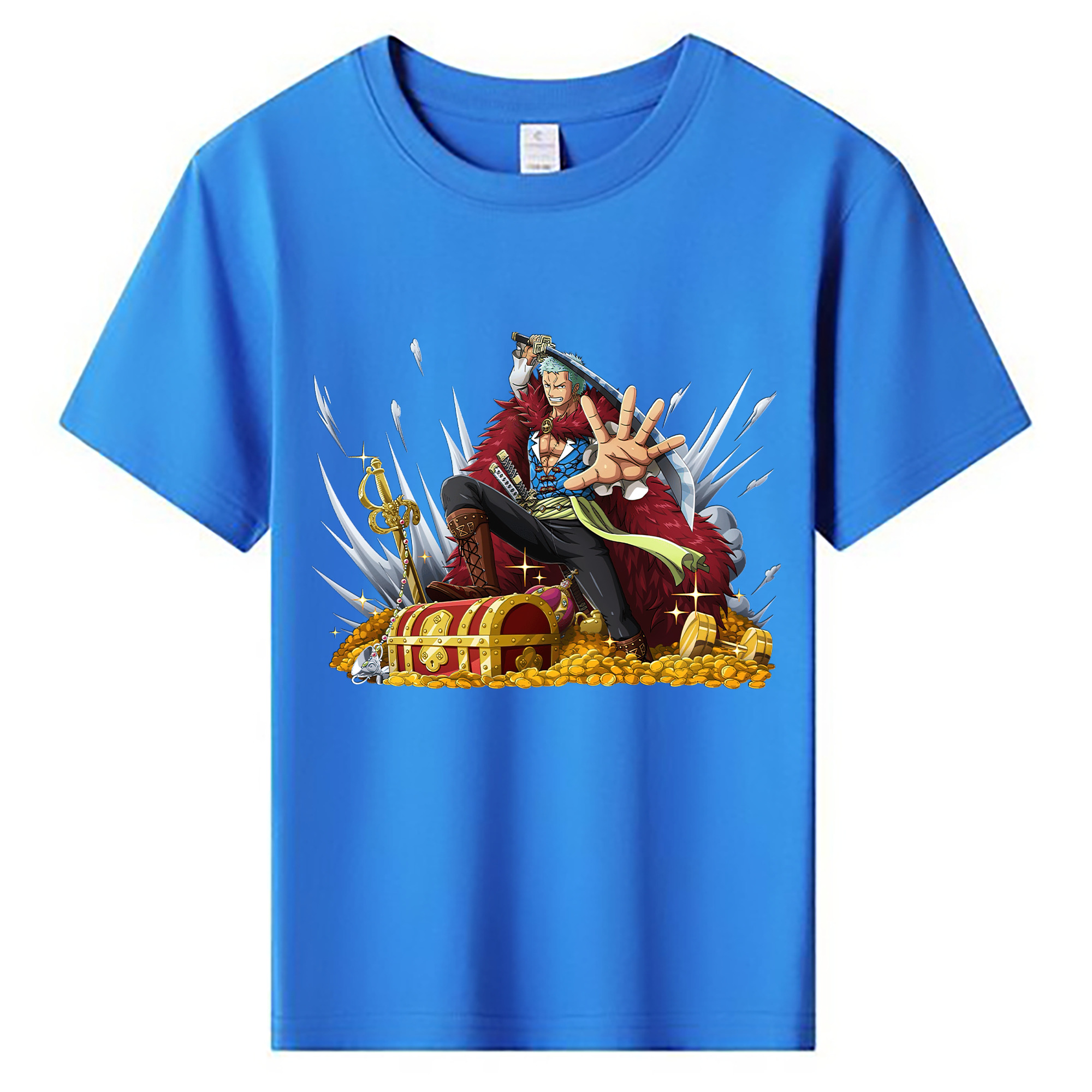 ワンピース ロロノア・ゾロ ONE PIECE Roronoa Zoro 綿100％キッズTシャツ（フロントプリント）